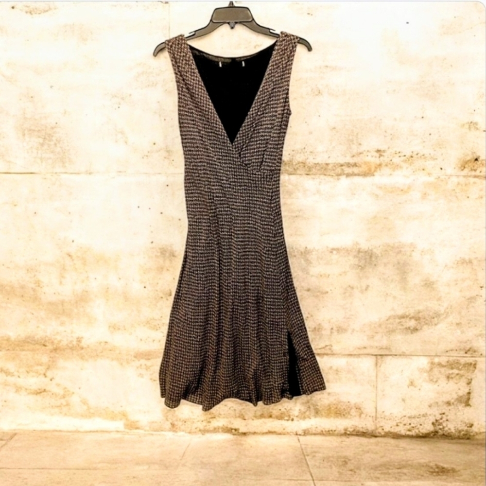Soft Girl Era Midi Dress Flowy Swing Skirt Deep V Neck Lightweight Sheer